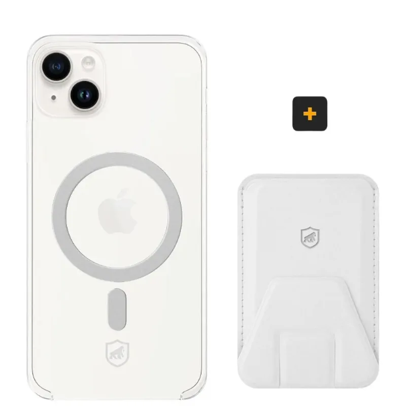 Kit Magsafe - Capa case capinha e Carteira com Kickstand para iPhone 14 Plus - Gshield