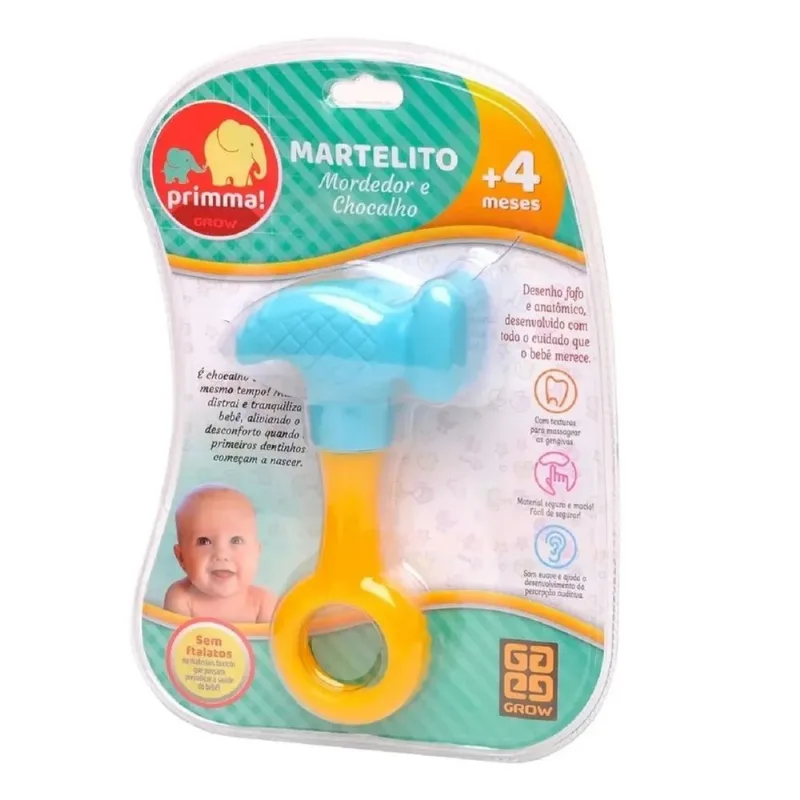 Brinquedo Martelito Mordedor e Chocalho - Grow 01651
