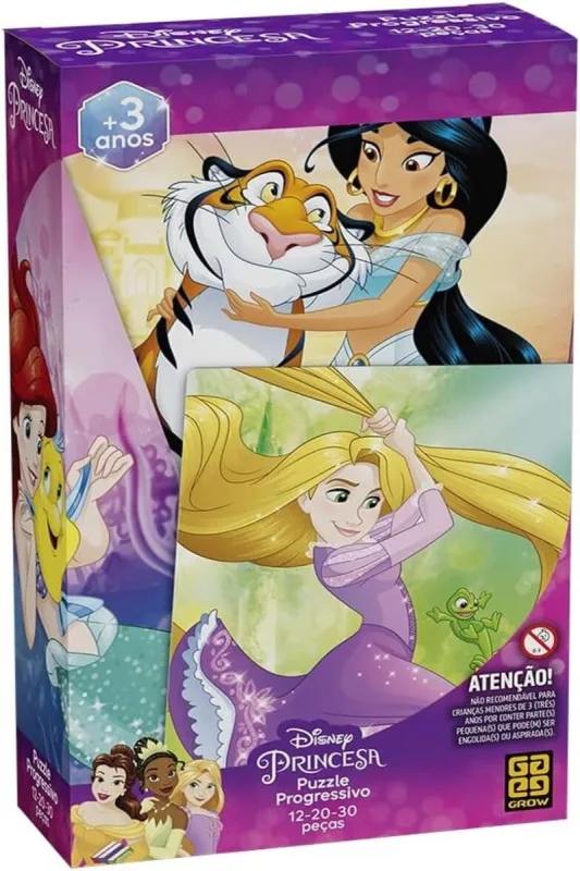 Quebra Cabeça Princesas Progressivo 10 20 30 Peças Grow 2162 - Grow - Ar E Ventilação
