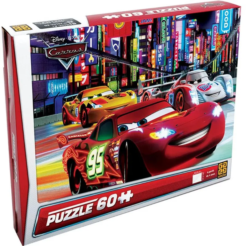 Puzzle 60 peças Carros - Grow