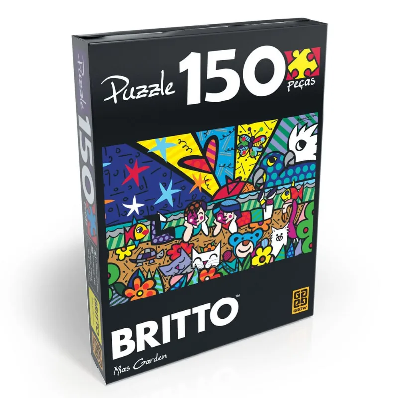 Quebra-Cabeça 150 Peças - Romero Britto Mias Garden