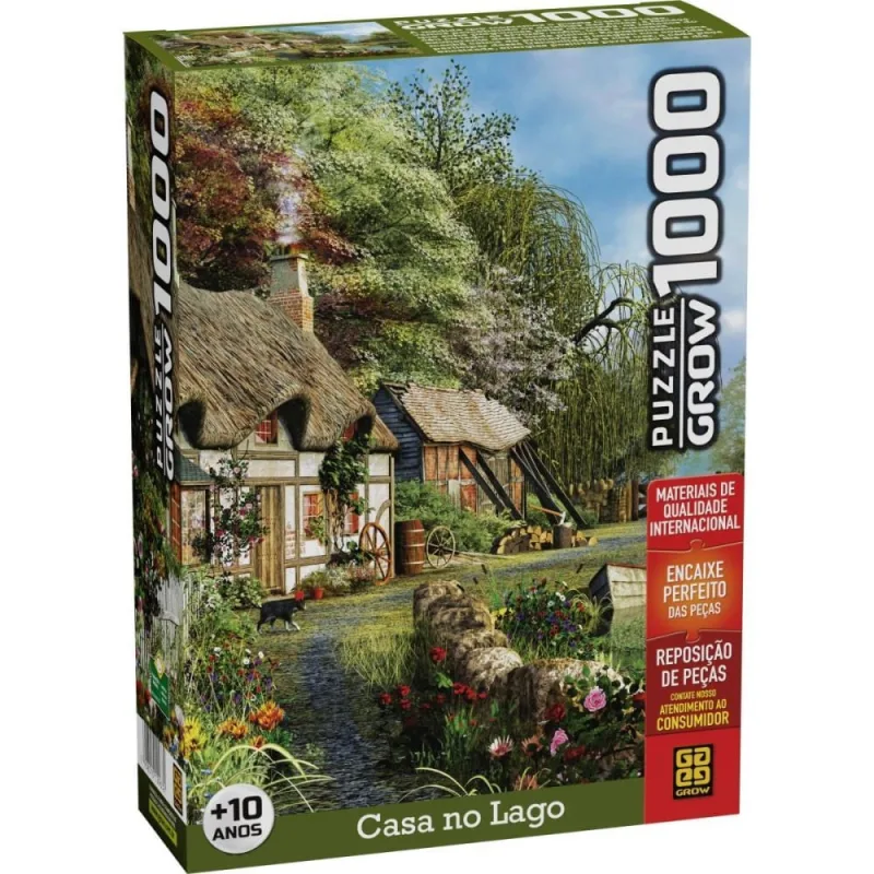 QUEBRA-CABECA Cartonado Casa NO Lago 1000 PCS - Grow - Brinquedos