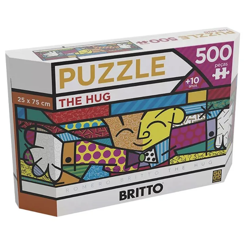 Puzzle Grow Panorama Romero Britto The Hug 500 peças 34990