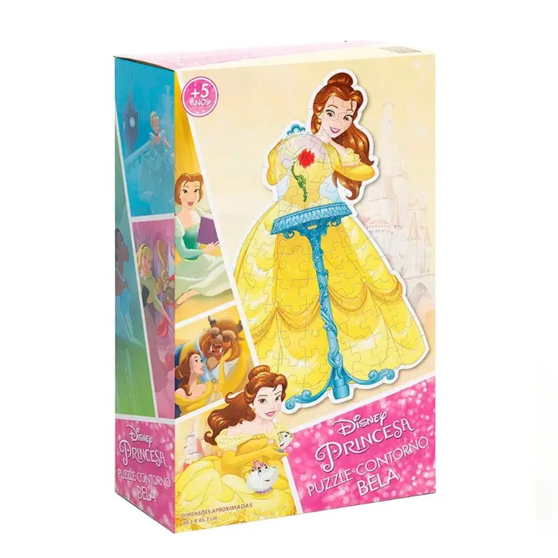 Puzzle Contorno Bela 75 peças: Disney