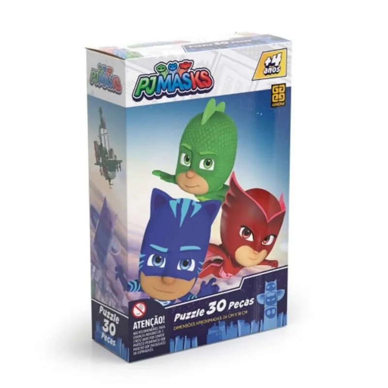 Puzzle 30 Peças - Grow - PJ MASKS