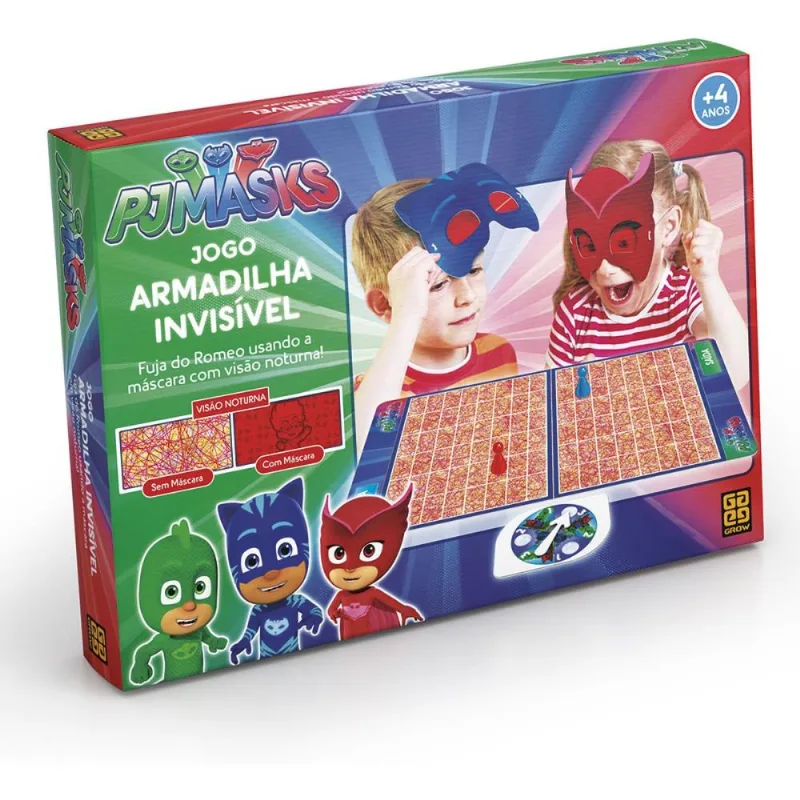 JOGO DE TABULEIRO PJ MASKS ARMADILHA INVISIVEL