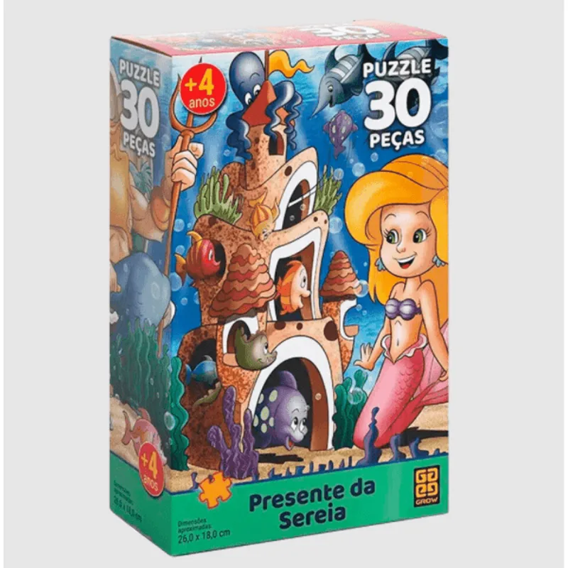 Puzzle 30 Peças - Grow - PRESENTE DA SEREIA