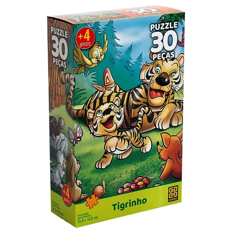 Quebra-cabeça Grow Tigrinho - 30 Peças 26003