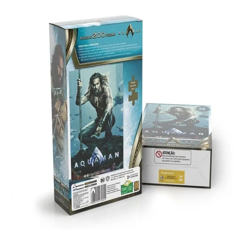 Quebra Cabeça Puzzle 200 Pçs Aquaman Grow- 3582