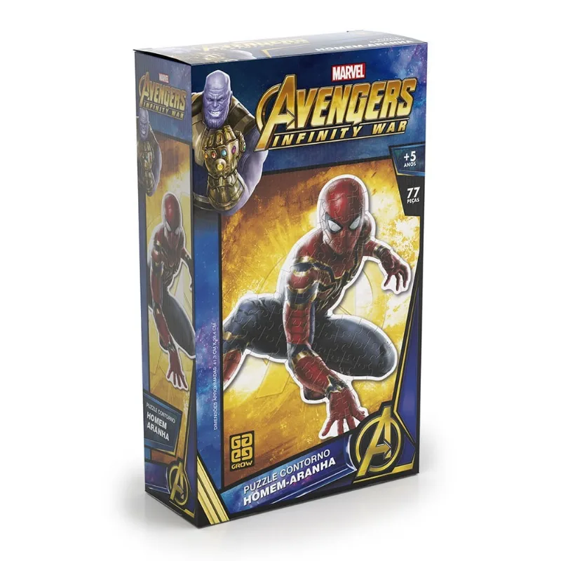 Quebra Cabeça Puzzle Contorno Homem Aranha Grow