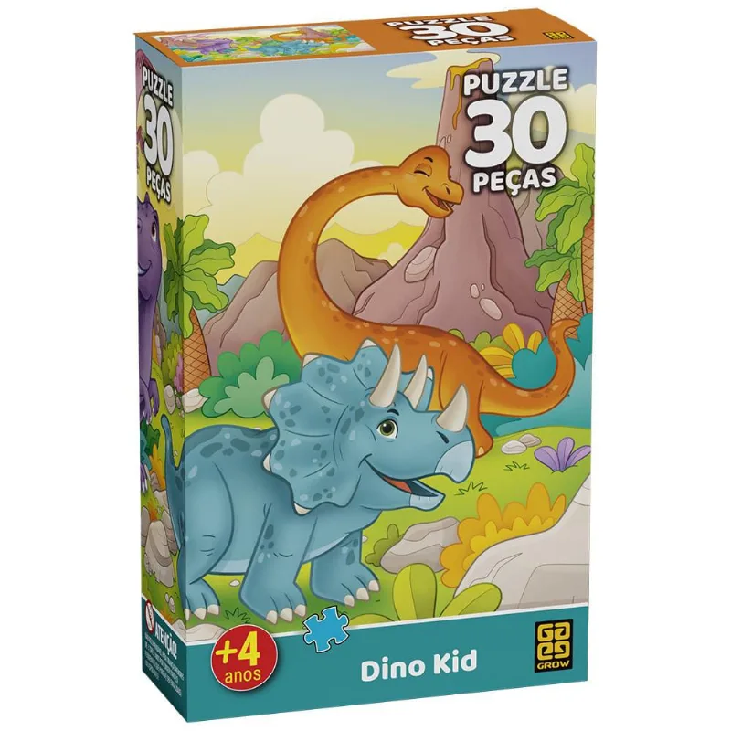 Quebra-cabeça 30 peças Dino Kid