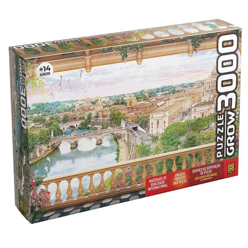 Puzzle Varanda em Roma 3941 Grow - 3000 Peças 37238