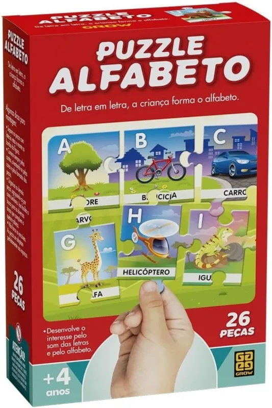 Quebra Cabeça Educativo Alfabeto Grow - 3942 - Grow