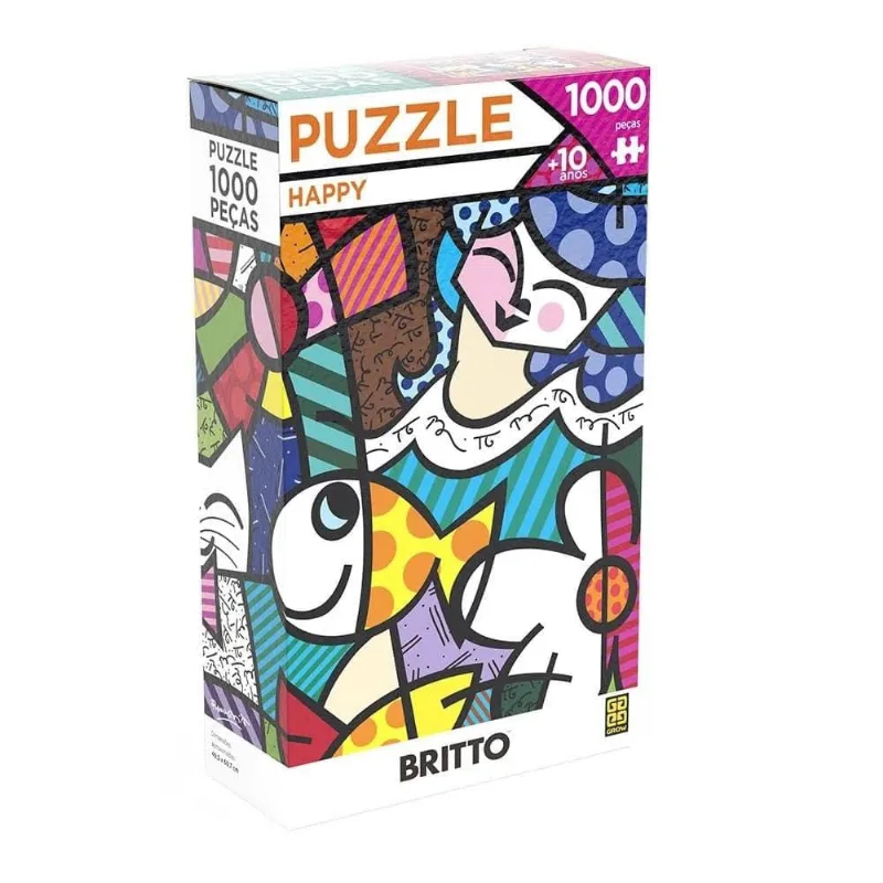 Puzzle Happy Romero Britto 1000 Peças - Grow