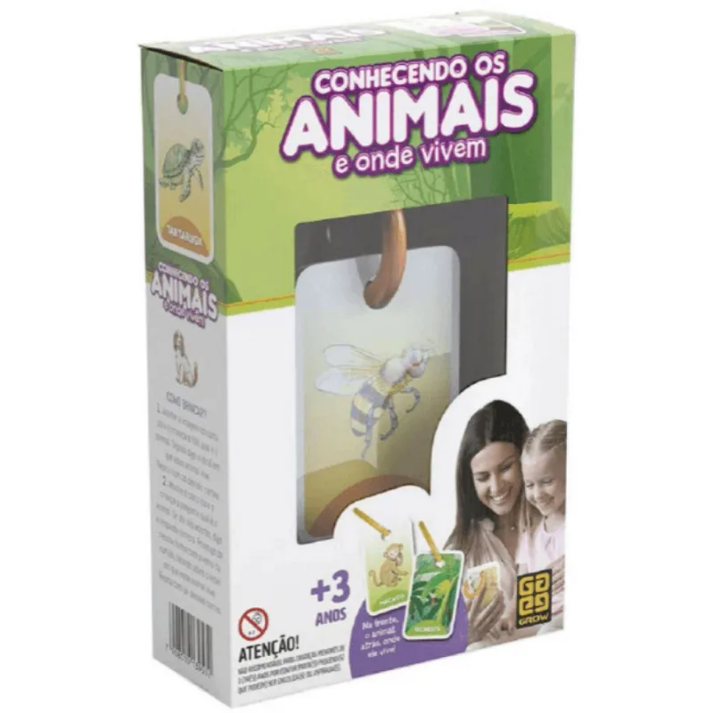 Jogo Pedagógico Conhecendo os Animais e onde Vivem - Grow