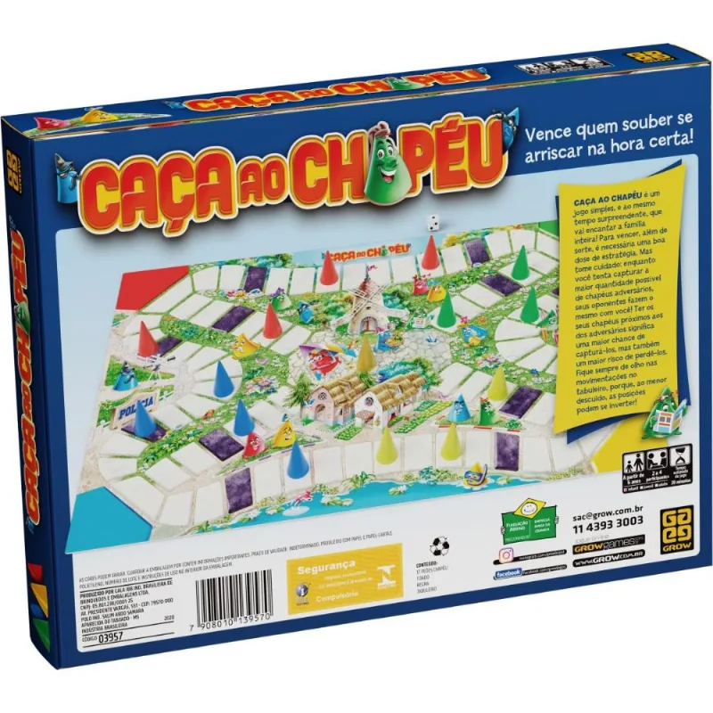 JOGO DE TABULEIRO CACA AO CHAPEU