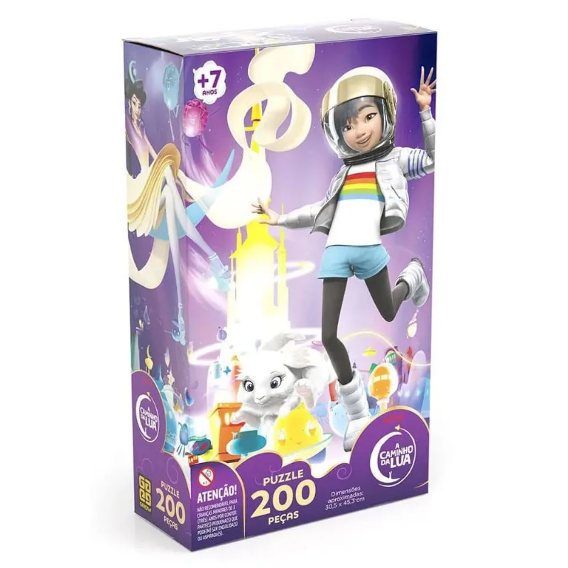 Quebra cabeça Puzzle 200 peças A caminho da Lua - Grow 03998