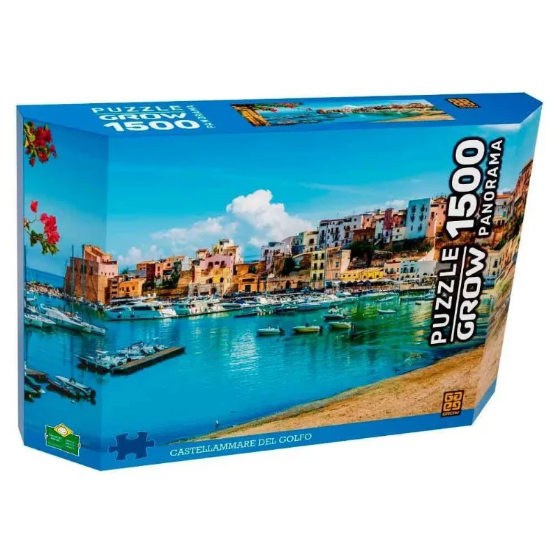 Quebra-Cabeça Panorama Castellammare Del Golfo 1500 Peças Grow - 4056