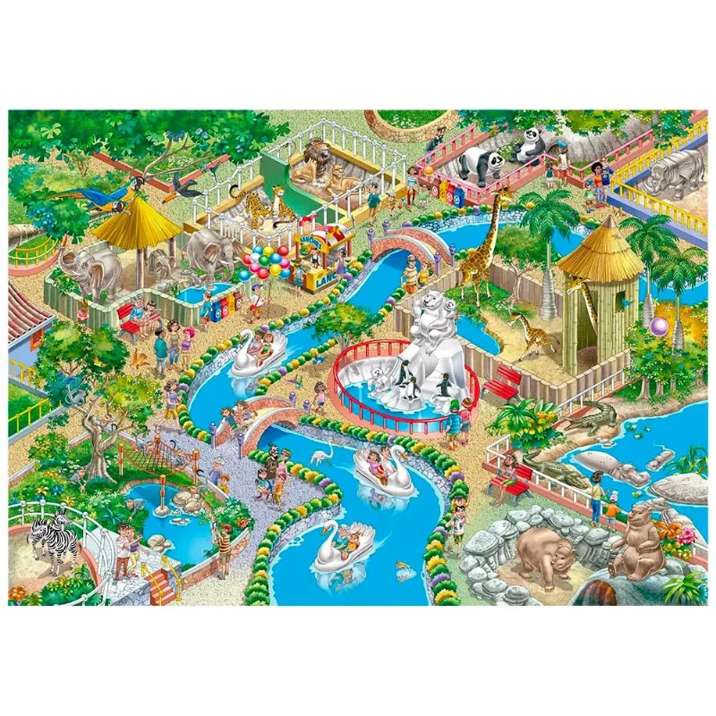 Puzzle Gigante Grow Procure e Ache Passeio no Zoo 48 Peças 30886