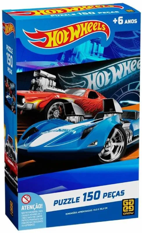 Quebra-Cabeça 150 Peças Hot Wheels - LC - Brinquedos