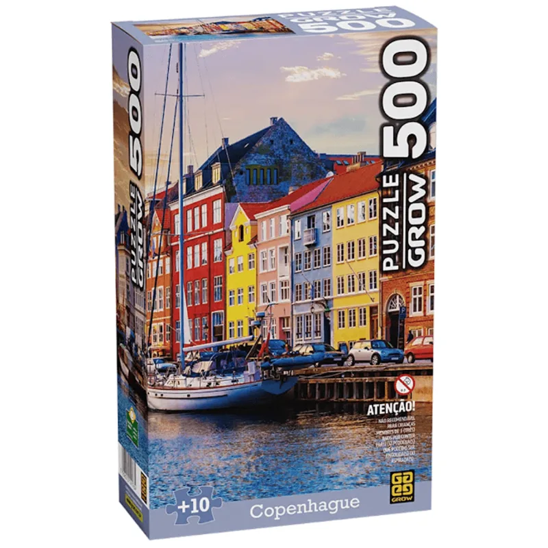 Quebra Cabeça Puzzle 500 Peças Copenhague Grow
