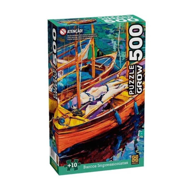Quebra-Cabeça Barcos Impressionistas 500 Peças - Grow
