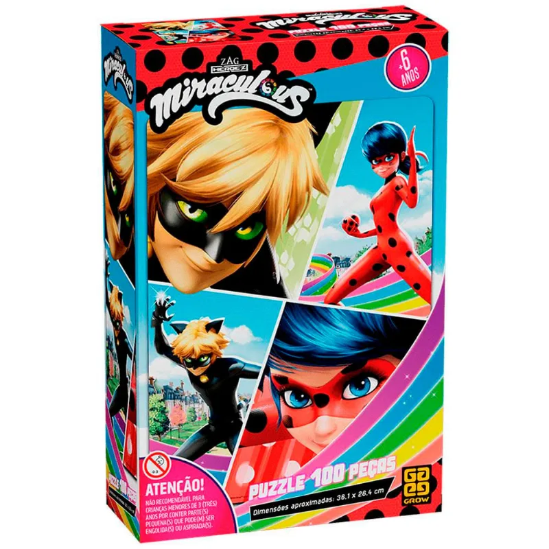 Quebra-Cabeça Grow 4206 Miraculous 100 Peças 113166