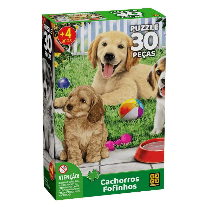 Puzzle 30 peças Cachorros Fofinhos