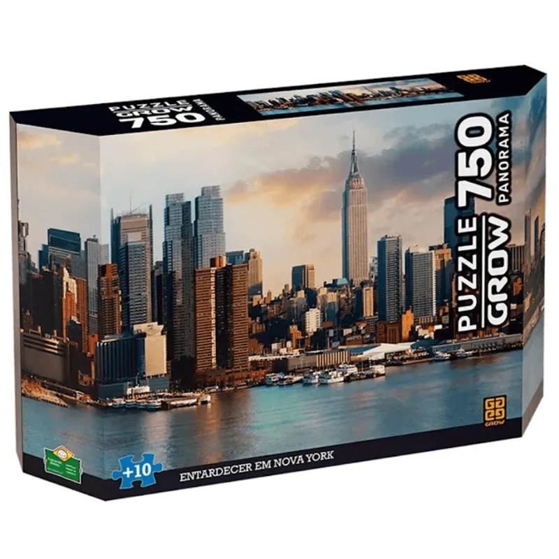 Puzzle 750 Peças Panorama Entardecer Em Nova York Grow