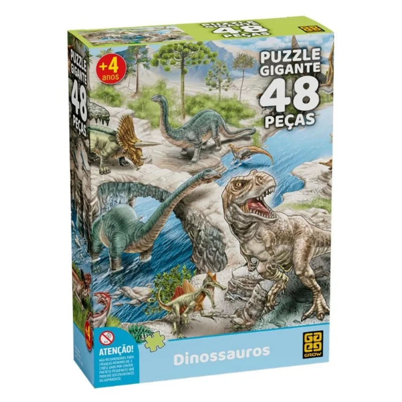 Quebra-Cabeça 48 Peças Gigante Dinossauros