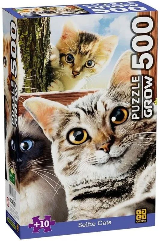 Quebra Cabeça Selfie Cats 500 Peças Grow - 4397 - Grow - Ar E Ventilação