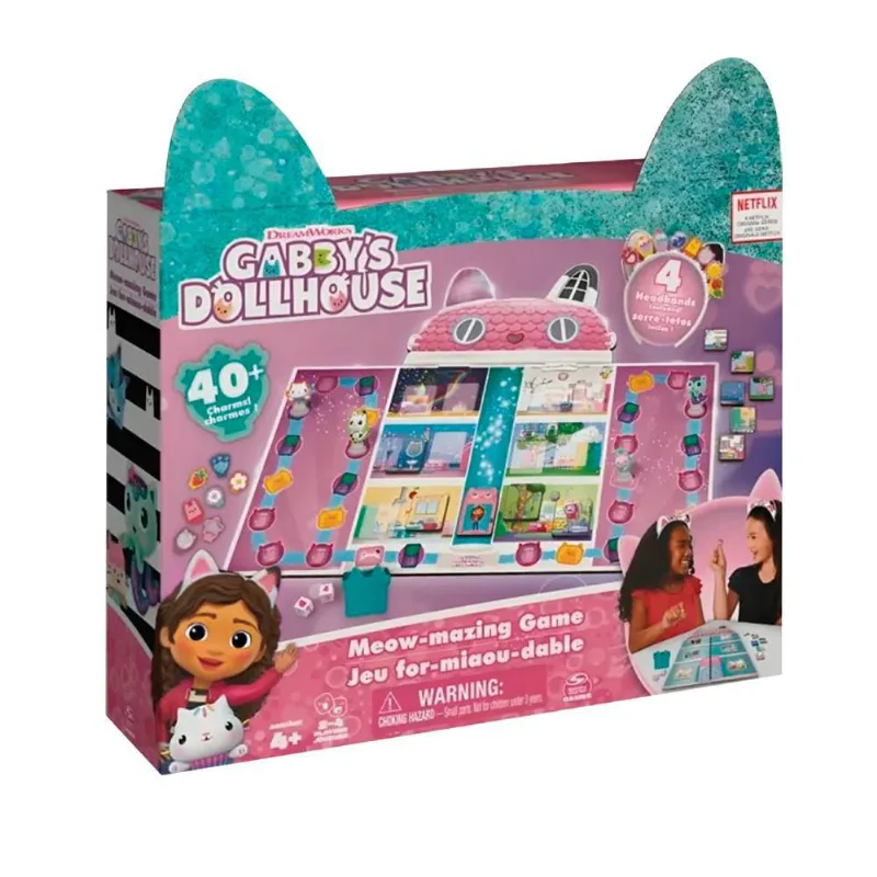 Jogo De Tabuleiro - Gabby'S Dollhouse - Miauravilhoso - Grow