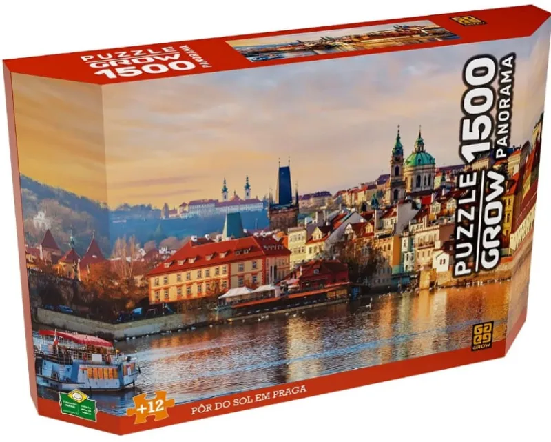 Quebra-Cabeça 1500 Peças Panorama Pôr Do Sol Em Praga - LC - Brinquedos