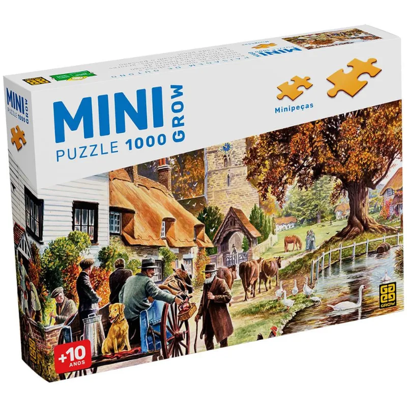 Mini Quebra-cabeça 1000 peças Paisagem de Outono