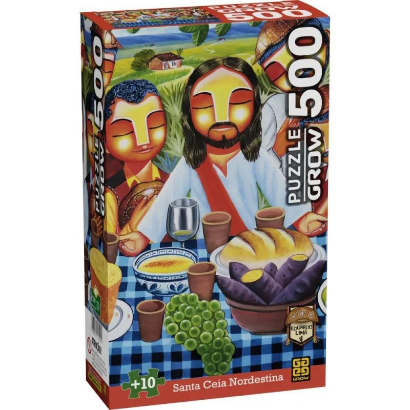 QUEBRA-CABECA Cartonado Santa Ceia Nordestina 500 PCS - Grow - Brinquedos