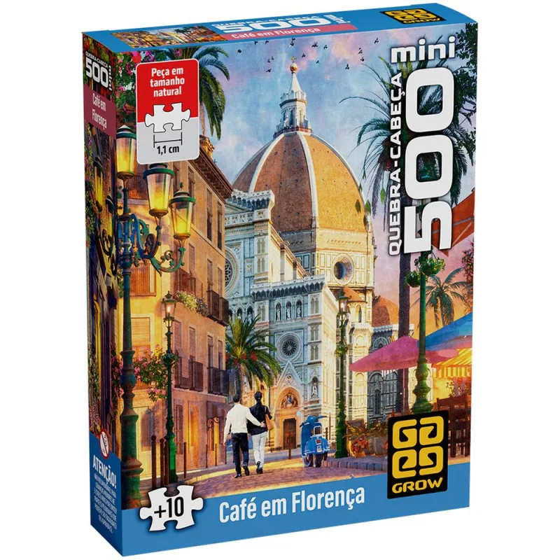 Quebra-Cabeça 500 Peças Mini Café Em Florença - LC - Brinquedos