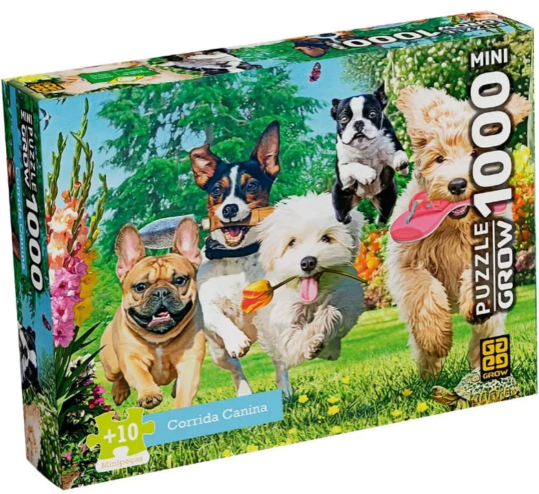 Quebra-Cabeça Mini 1000 Peças Corrida Canina - LC - Brinquedos