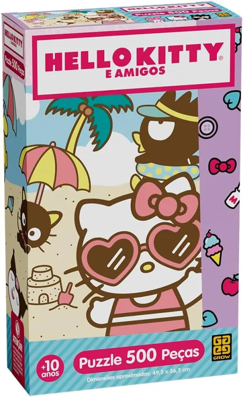 Quebra-Cabeça 500 Peças - Hello Kitty - LC - Brinquedos