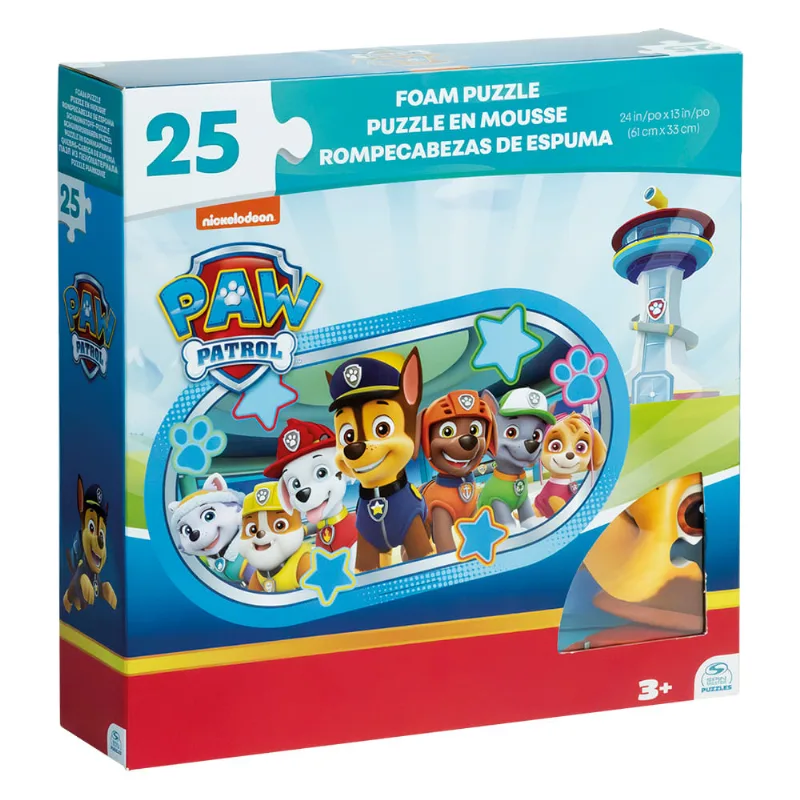 Quebra-Cabeça - Patrulha Canina - Espuma Gigante - 25 Peças - Grow