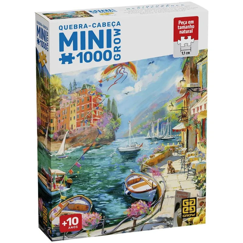 Mini Quebra-cabeça 1000 peças Pintura Mediterrânea