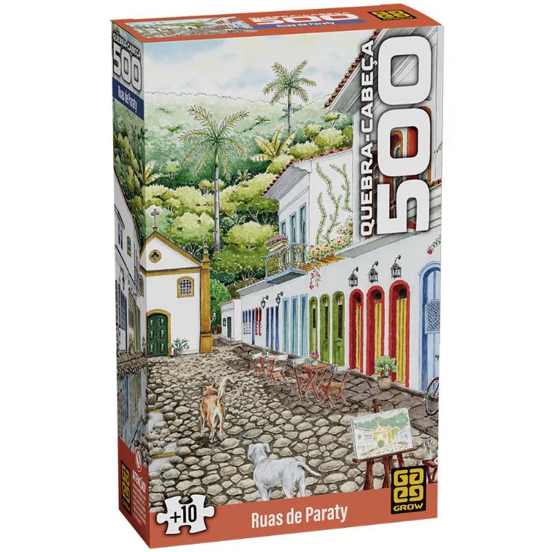 Quebra-Cabeça - Ruas De Paraty - 500 Peças - Grow