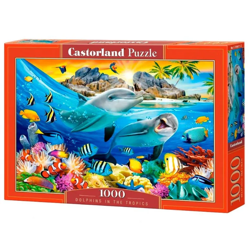 Puzzle 1000 Peças Peixes, Corais e Golfinhos - Castorland Importado 1046112