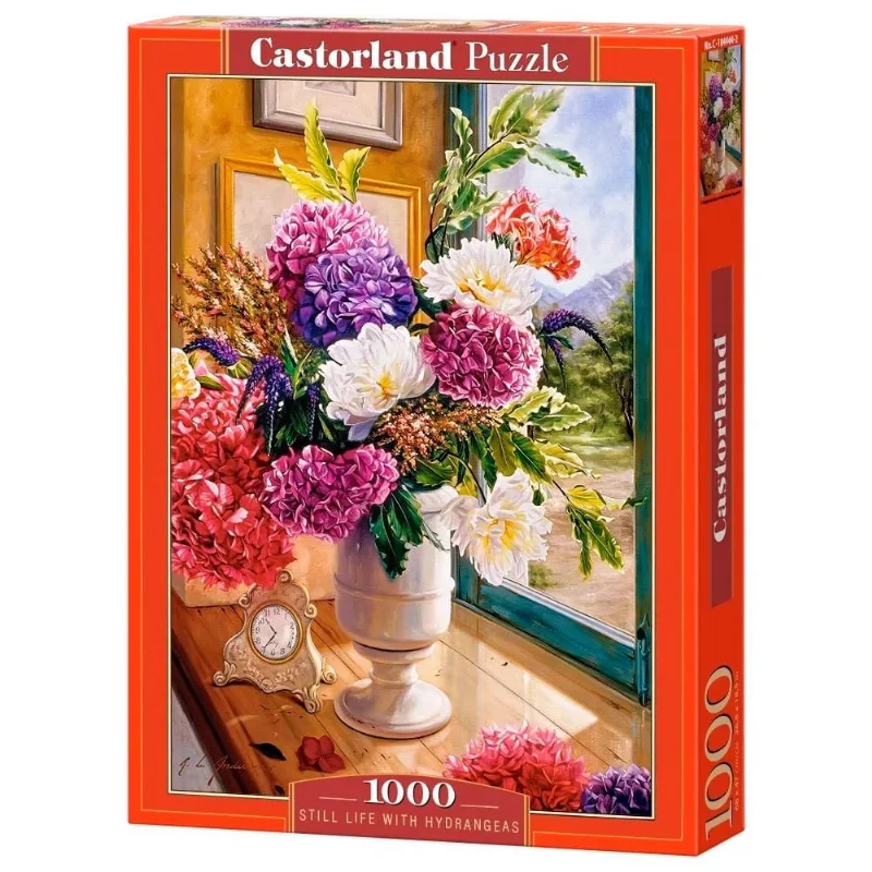 Puzzle 1000 Peças Vaso de Hortências - Castorland Importado 1044442