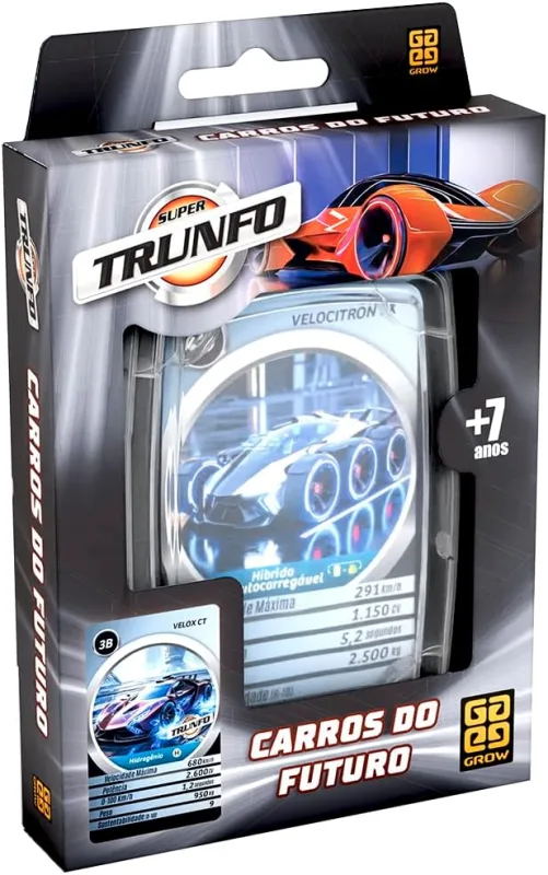 Jogo De Cartas Super Trunfo Carros Do Futuro - LC - Brinquedos
