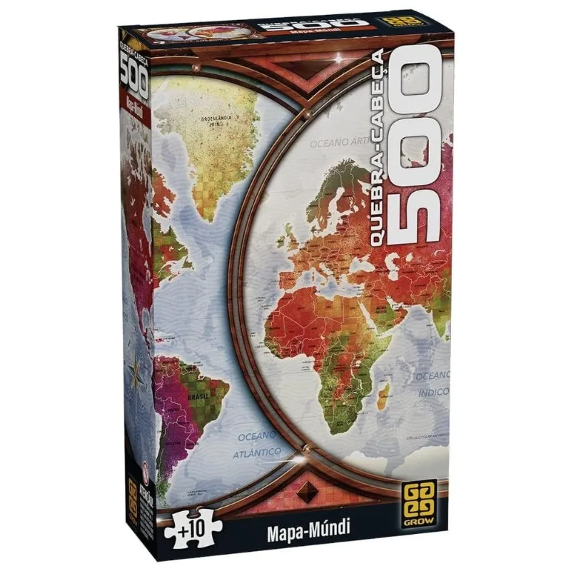Quebra-Cabeça Grow Mapa-Múndi 500 Peças 4920
