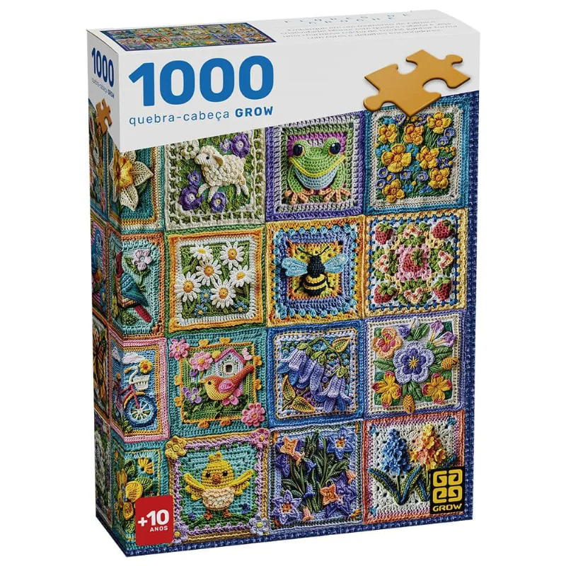 Quebra-cabeça 1000 peças Flores de Crochê