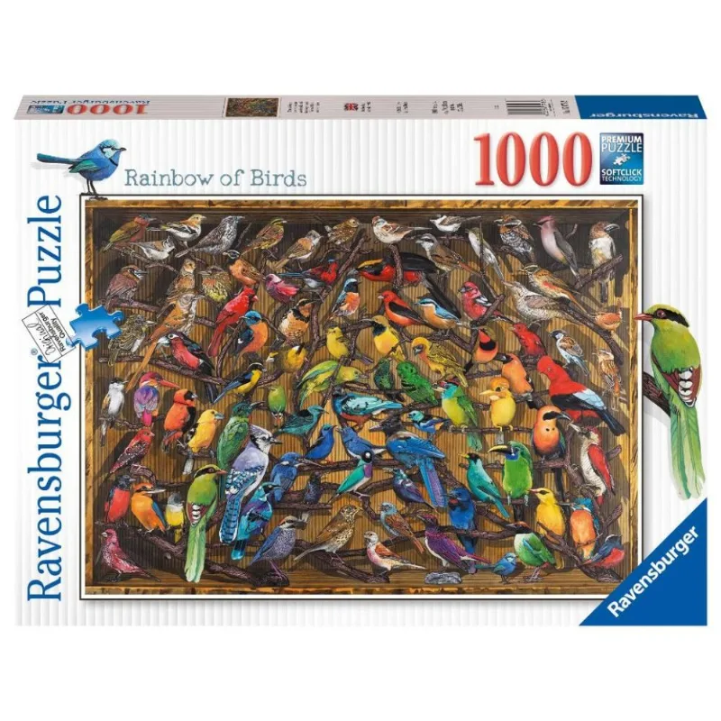 Puzzle 1000 Peças Arco-íris de Pássaros Ravensburger 12000281