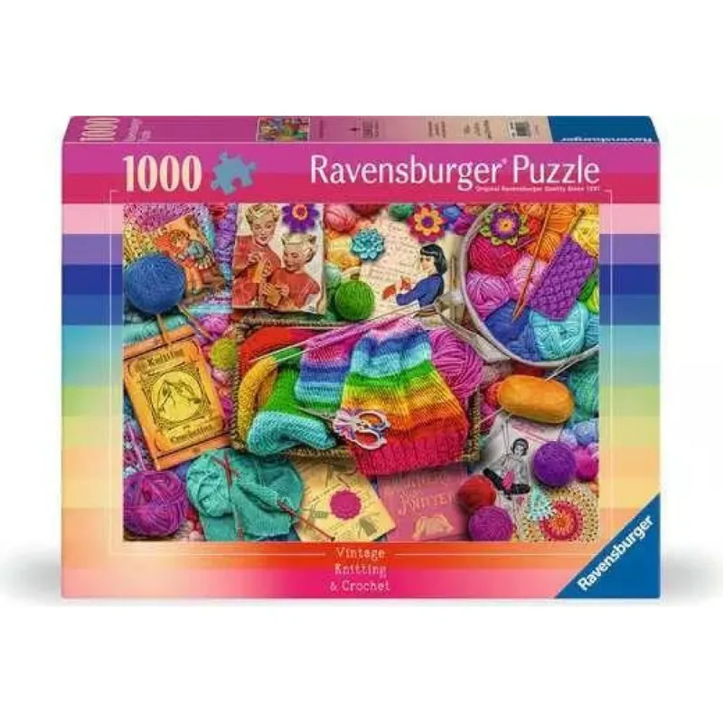 Puzzle 1000 Peças Tricô e Crochê Ravensburger 12001080
