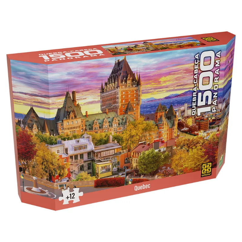 Quebra-Cabeça - Panorama - 1500 Peças - Quebec - Grow