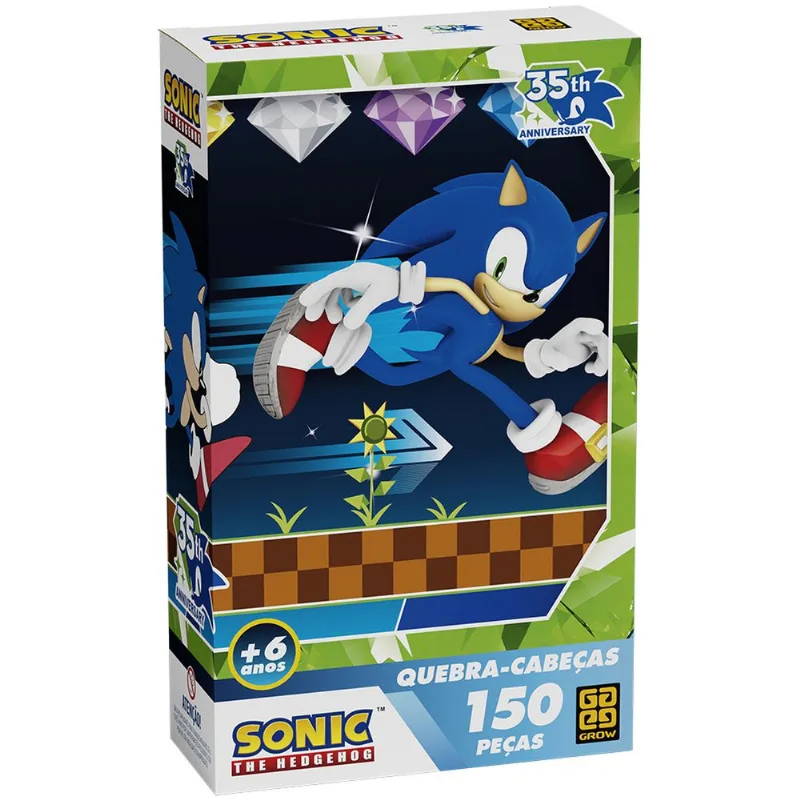 Quebra-Cabeça 150 Peças - Sonic - Grow